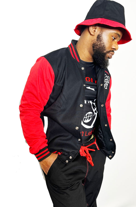 Sudadera con capucha Gi negro y rojo