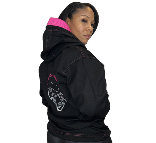 Gi Pullover Hoodie (Black & Pink)