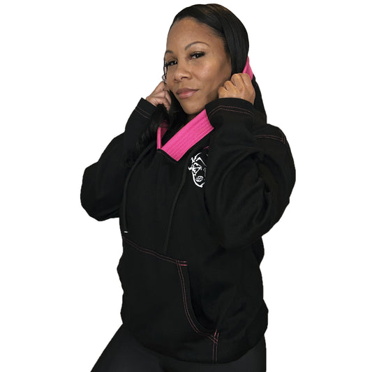 Gi Pullover Hoodie (Black & Pink)